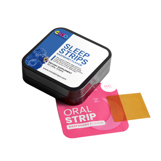 Sleep aid dissolvable strips for relaxation