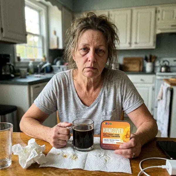 Customer trying Hangover strips