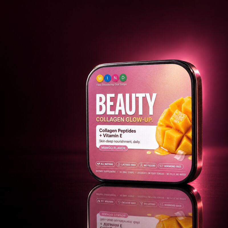 Beauty + Collagen: studio photo of the tin