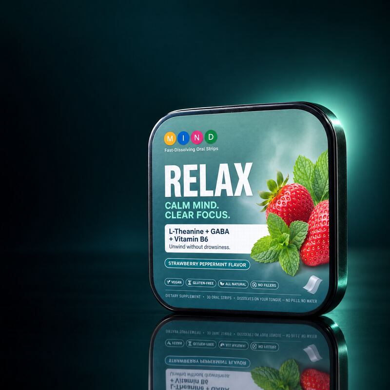 Relax: studio photo of the tin