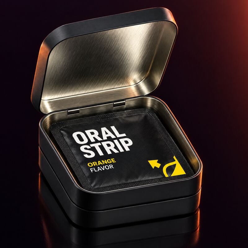 Hair, Skin & Nails: open tin, individually wrapped strips inside