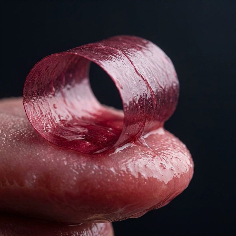 Libido Support Strips dissolving on the tongue
