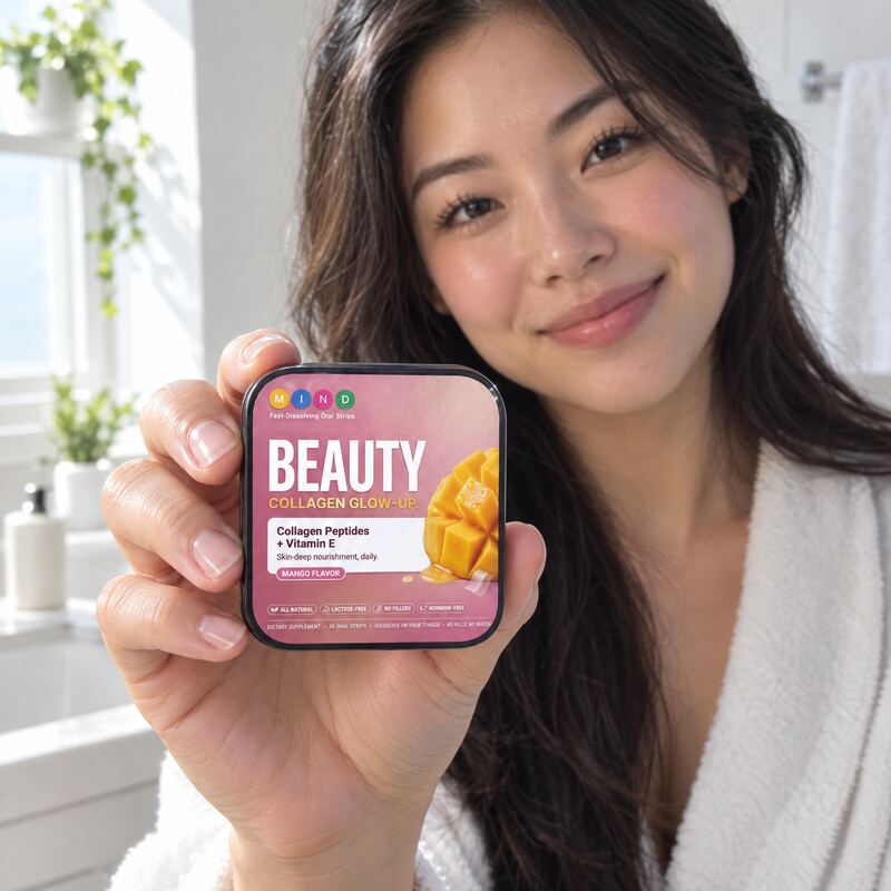 Beauty + Collagen: tin in hand
