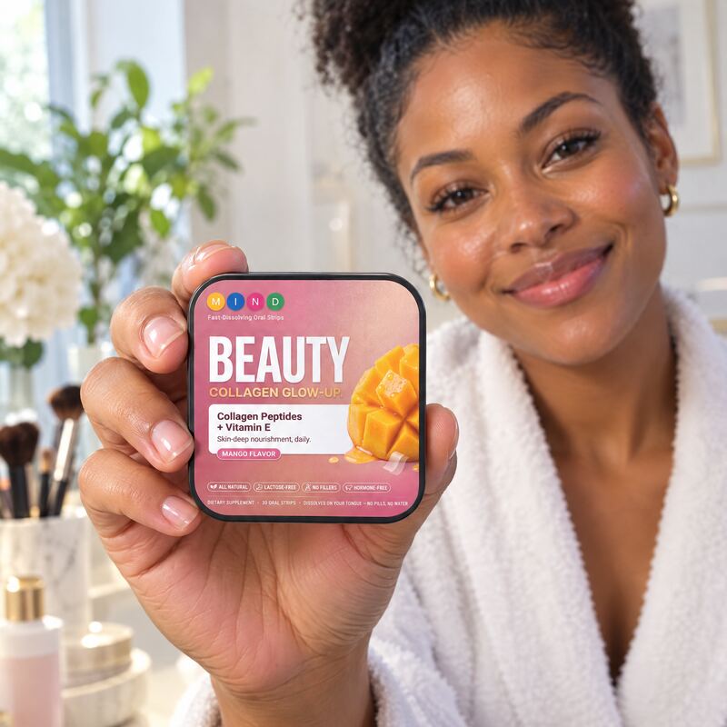 Beauty + Collagen: tin in hand