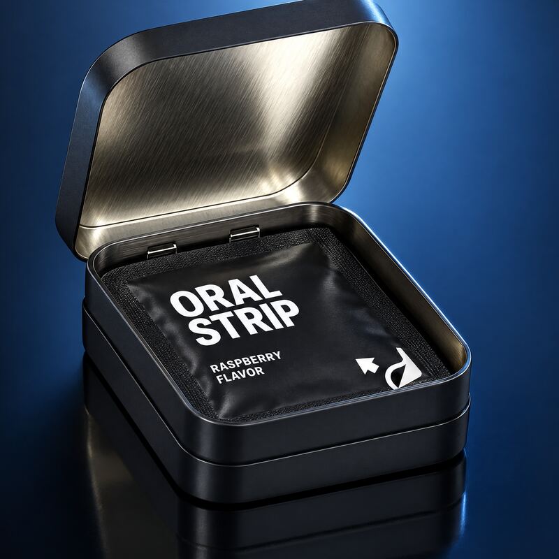 Bone Support: open tin, individually wrapped strips inside