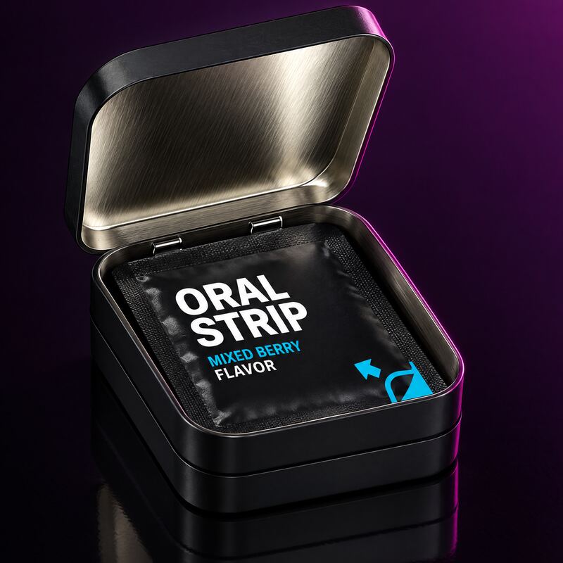 Digest: open tin, individually wrapped strips inside